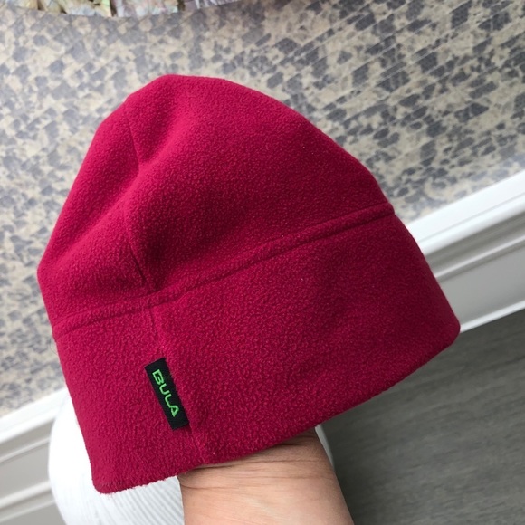 Bula palartec fleece Beanie Fleece Red hat Size S/M - Picture 2 of 5